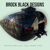 Ghosted American flag themed tank