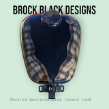 Ghosted American flag themed tank