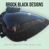 Ghosted American flag themed tank