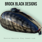 Ghosted American flag themed tank