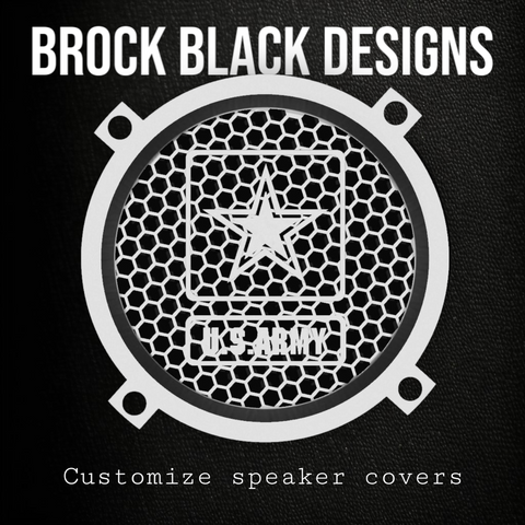 97-25+ Harley inner Touring 3D Army speakers grill covers set