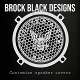 97-25+ Harley inner Touring 3D Navy speakers grill covers set