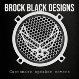 97-25+ Harley inner Touring 3D Air Force speakers grill covers set