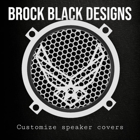 97-25+ Harley inner Touring 3D Air Force speakers grill covers set