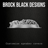 97-25+ Harley inner Touring 3D webbed skull speakers grill covers set