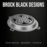 97-25+ Harley inner Touring 3D Celtic knot speakers grill covers set