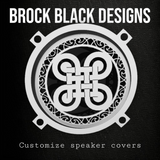 97-25+ Harley inner Touring 3D Celtic knot speakers grill covers set