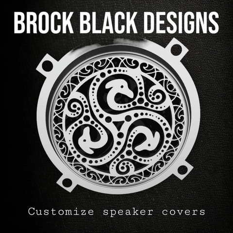 97-25+ Harley inner Touring 3D viking theme speakers grill covers set