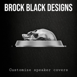 97-25+ Harley inner Touring 3D twisted skull speakers grill covers set