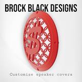 97-25+ Harley inner Touring 3D $ speakers grill covers set