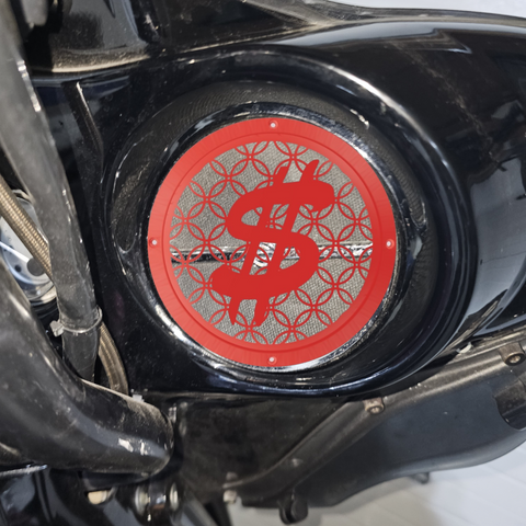 97-25+ Harley inner Touring 3D $ speakers grill covers set