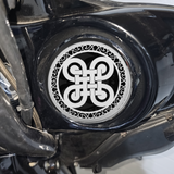 97-25+ Harley inner Touring 3D Celtic knot speakers grill covers set