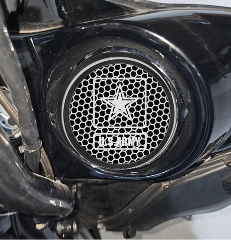 97-25+ Harley inner Touring 3D Army speakers grill covers set