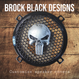 97-25+ Harley inner 3D punisher speakers grill covers set