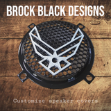 97-25+ Harley inner Touring 3D Air Force speakers grill covers set