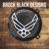 97-25+ Harley inner Touring 3D Air Force speakers grill covers set