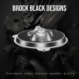 97-25+ Harley inner Touring 3D Punisher skull speakers grill covers set