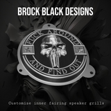 97-25+ Harley inner Touring 3D FAFO Punisher skull speakers grill covers set