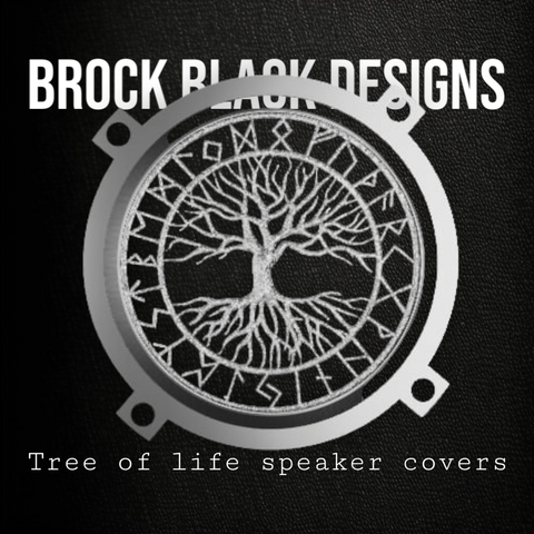 97-25+ Harley Touring tree of life speakers grill covers set