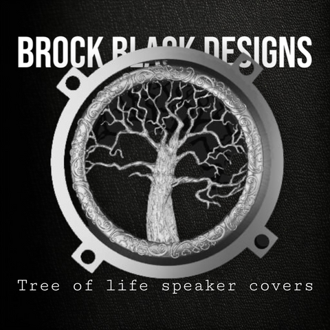 97-25+ Touring 3D tree of life speakers grill covers set