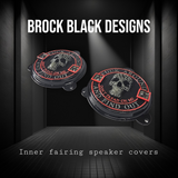 97-25+ Touring 3D skull Don't Tread on me speakers grill covers set