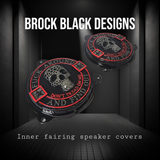 97-25+ Touring 3D skull Don't Tread on me speakers grill covers set