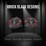 97-25+ Touring 3D FAFO webbed skull speakers grill covers set