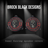 97-25+ Touring 3D FAFO webbed skull speakers grill covers set