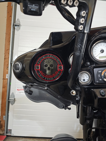 97-25+ Touring 3D FAFO webbed skull speakers grill covers set