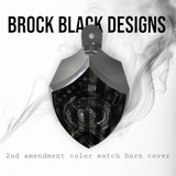 Custom horn cover with 2nd amendment theme