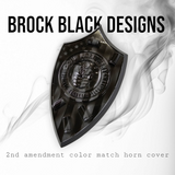 Custom horn cover with 2nd amendment theme