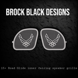 98-2024 Road Glide 3D Air Force speakers grill covers set