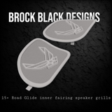 98-2024 Road Glide 3D Air Force speakers grill covers set