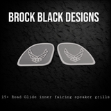 98-2024 Road Glide 3D Air Force speakers grill covers set