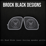 98-2024 Road Glide 3D Navy speakers grill covers set