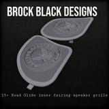 98-2024 Road Glide 3D Navy speakers grill covers set