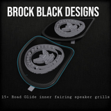 98-2024 Road Glide 3D Navy speakers grill covers set