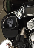 98-2024+ Road Glide 3D webbed Skull speakers grill covers set