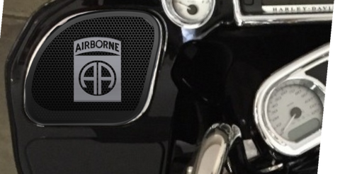 98-2024 Road Glide 3D Airborne logo speakers grill covers set