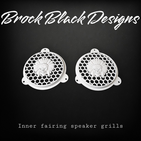97-25+ Touring skull warbonnet speakers grill covers set