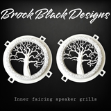 97-25+ Touring 3D tree of life speakers grill covers set
