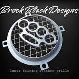 97-25+ Touring 3D brass knuckles speakers grill covers set