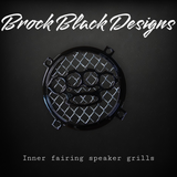 97-25+ Touring 3D brass knuckles speakers grill covers set