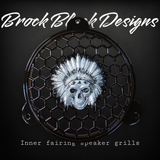 97-25+ Touring skull warbonnet speakers grill covers set