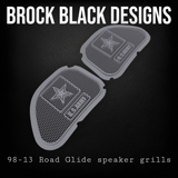 98-2024 Road Glide 3D Army speakers grill covers set