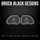 98-2024 Road Glide 3D Army speakers grill covers set