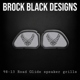 98-2024 Road Glide 3D Air Force speakers grill covers set