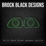 98-2024 Road Glide 3D Army seal speakers grill covers set