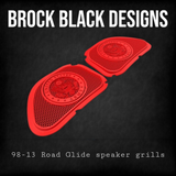 98-2024 Road Glide 3D Army seal speakers grill covers set