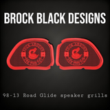 98-2024 Road Glide inner 3D Don't Tread on me speakers grill covers set